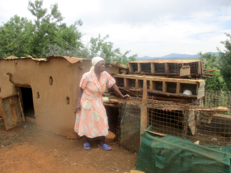 Nelly Mbhele is a single mother who lives with her two grandchildren.